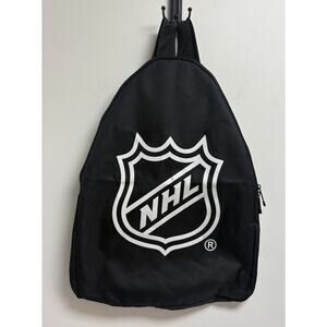 NHL Sling Backpack Black One Strap Sports Logo Bag Travel Gym